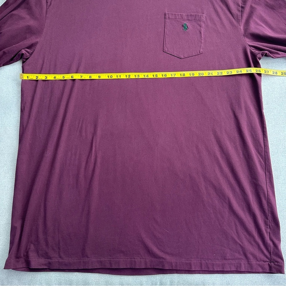 Vintage Polo Ralph Lauren Maroon Long Sleeve Shirt. 2XL Tall. - Picture 3 of 5